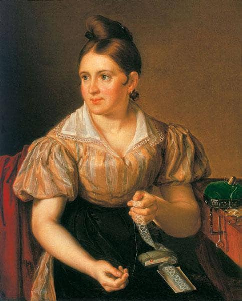 Spades for firmware by Vasily Tropinin — hand-painted portrait oil painting reproduction on canvas