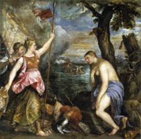 Spain Succouring Religion by Titian — hand-painted cultural oil painting reproduction on canvas
