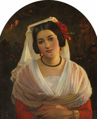 Spanish Lady by Penry Williams — hand-painted portrait oil painting reproduction on canvas