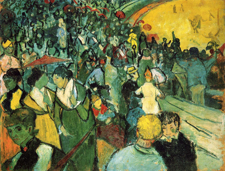 Spectators in the Arena at Arles by Vincent van Gogh — hand-painted abstract oil painting reproduction on canvas