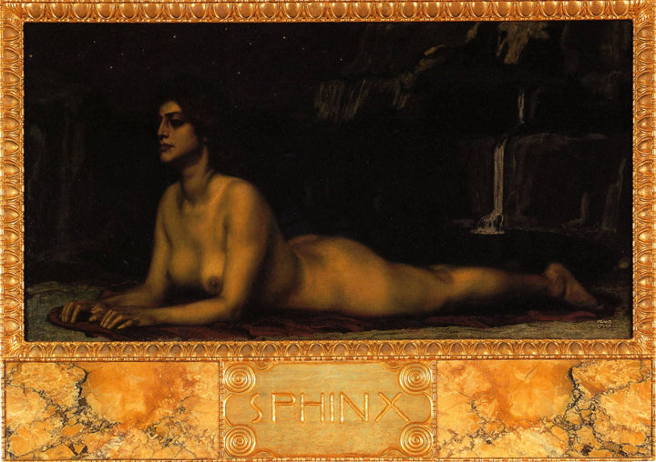 Sphinx by Franz Stuck — hand-painted portrait oil painting reproduction on canvas