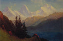 Splendour of the Grand Tetons by Albert Bierstadt — hand-painted botanical oil painting reproduction on canvas