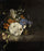 Spray of Flowers with Insects and Butterflies on a Marble Slab in dining room