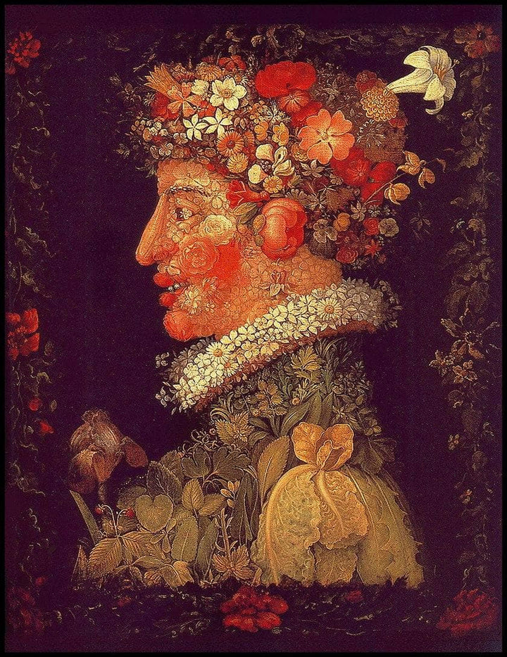 Spring by Giuseppe Arcimboldo — hand-painted botanical oil painting reproduction on canvas