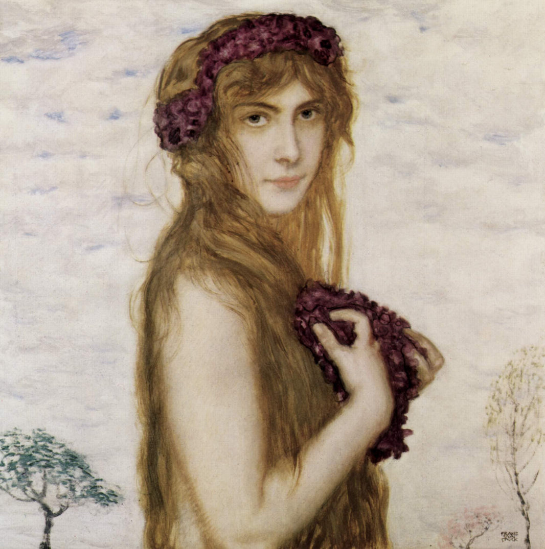 Spring by Franz Stuck — hand-painted portrait oil painting reproduction on canvas