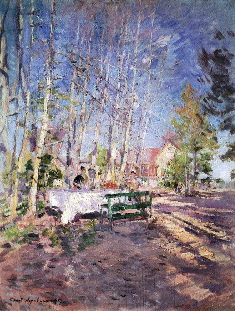 Spring by Konstantin Korovin — hand-painted botanical oil painting reproduction on canvas