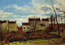 Spring at Pontoise by Camille Pissarro — rural oil painting wall art, Impressionism