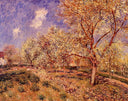 Spring at Veneux by Alfred Sisley — hand-painted botanical oil painting reproduction on canvas