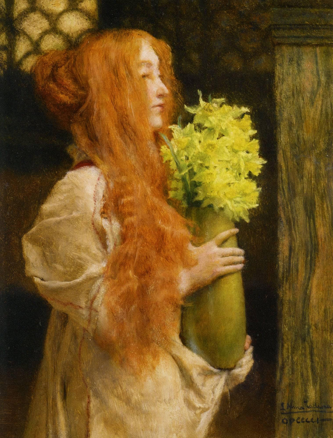Spring Flowers by Sir Lawrence Alma-Tadema — hand-painted botanical oil painting reproduction on canvas