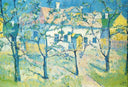 Spring Garden in Blossom by Kazimir Malevich — forest oil painting wall art, Impressionism