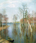 Spring. High waters. by Isaac Levitan — hand-painted botanical oil painting reproduction on canvas