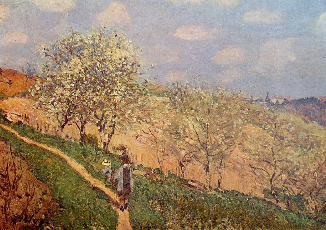 Spring in Bougival - Alfred Sisley