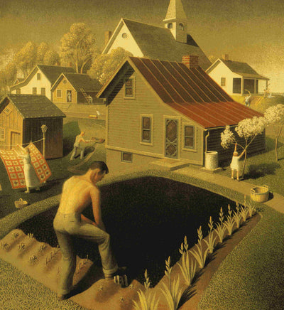 Spring In Town by Grant Wood — oil painting reproduction