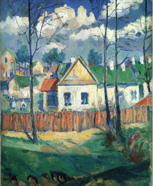 Spring Landscape with a Cottage - Kazimir Malevich