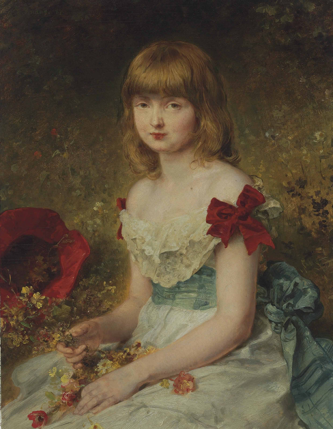 Spring by Ludwig Knaus, hand-painted portrait oil painting reproduction on canvas
