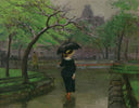 Spring Rain, New York by John French Sloan — hand-painted botanical oil painting reproduction on canvas