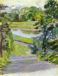 Spring Scene by Victor Borisov-Musatov — hand-painted botanical oil painting reproduction on canvas