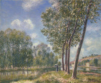 Spring Sunshine on the Loing by Alfred Sisley — hand-painted botanical oil painting reproduction on canvas