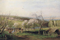 Spring, Village View by Aleksey Savrasov — hand-painted botanical oil painting reproduction on canvas