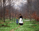 Springtime; the First Anemones by Hans Andersen Brendekilde — forest oil painting wall art, Realism
