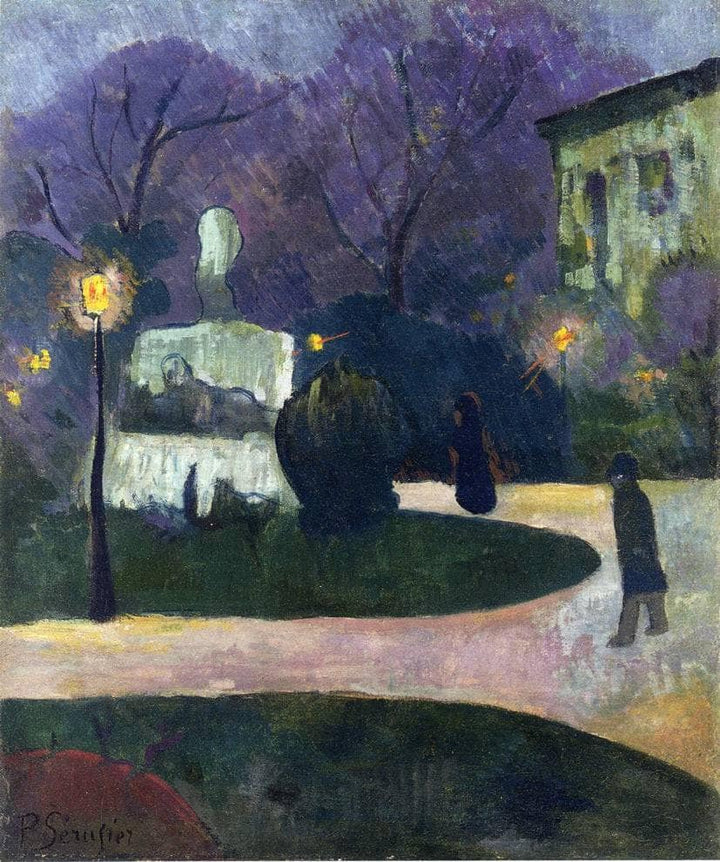 Square with Street Lamp by Paul Serusier — hand-painted botanical oil painting reproduction on canvas