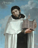 St. Agabus standing in front of a clouded sky. Patron saint of prophets and fortune tellers. by Juan Bautista Maíno — hand-painted cultural oil painting reproduction on canvas