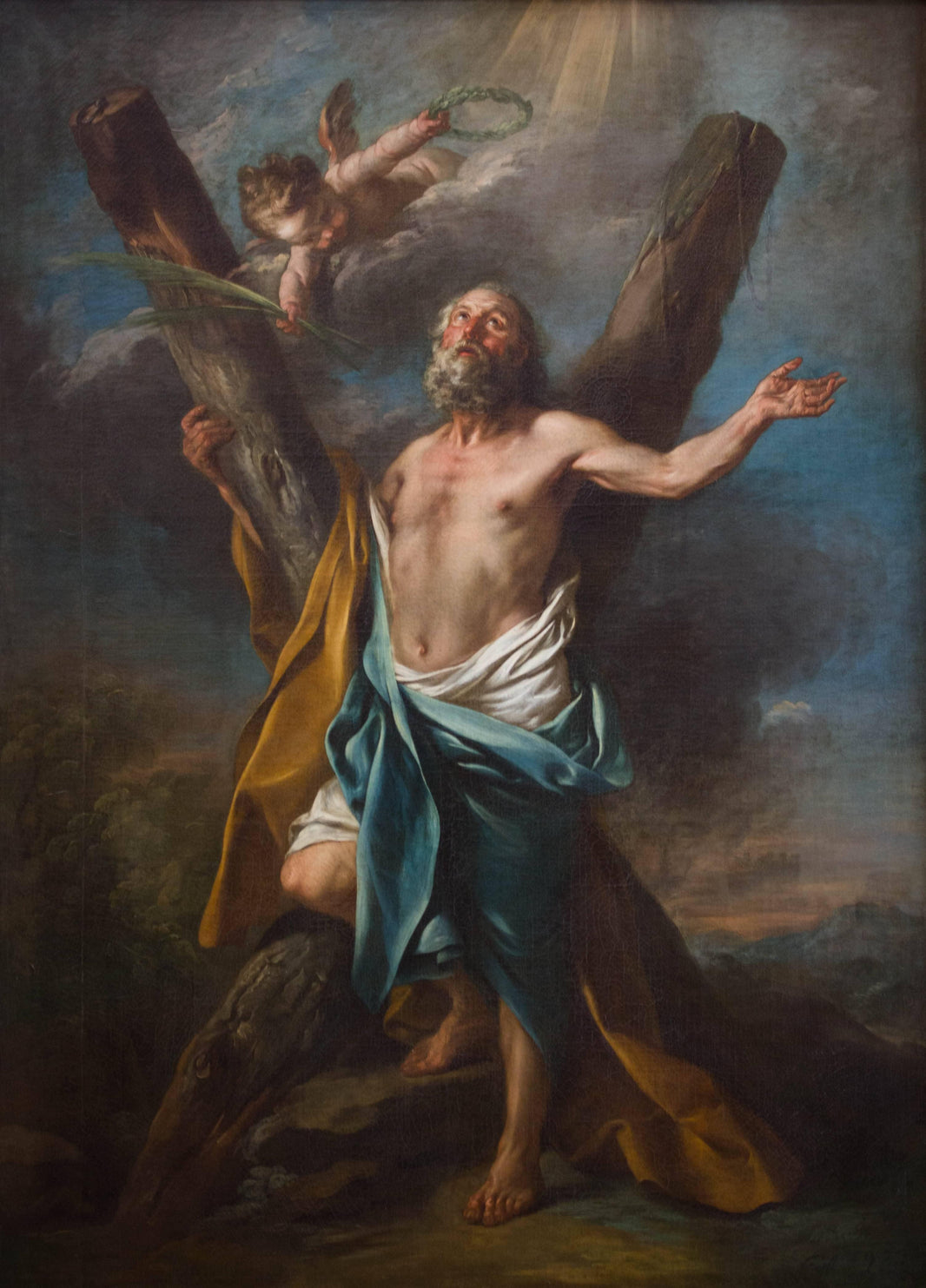 St. Andrew Embracing His Cross by Charles-Andre van Loo (Carle van Loo) — hand-painted cultural oil painting reproduction on canvas