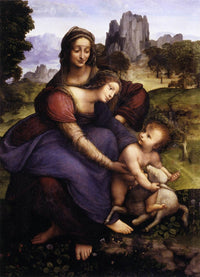 St Anne with the Virgin and the Child Embracing a Lamb, after da Vinci