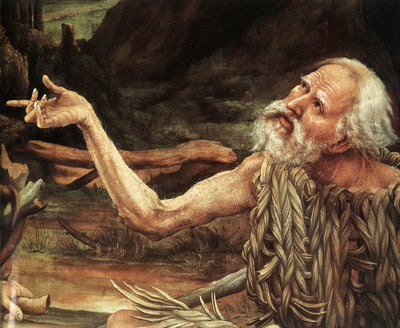 St. Anthony Visiting St. Paul the Hermit in the Desert (detail) in hallway