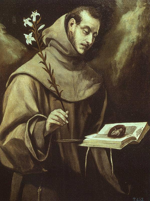 St. Antony of Padua by El Greco — hand-painted portrait oil painting reproduction on canvas