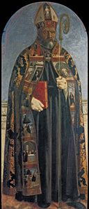 St. Augustine by Piero della Francesca, religion oil painting wall art, Early Renaissance