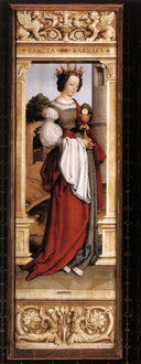 St. Barbara by Hans Holbein the Younger, religion oil painting wall art, Northern Renaissance