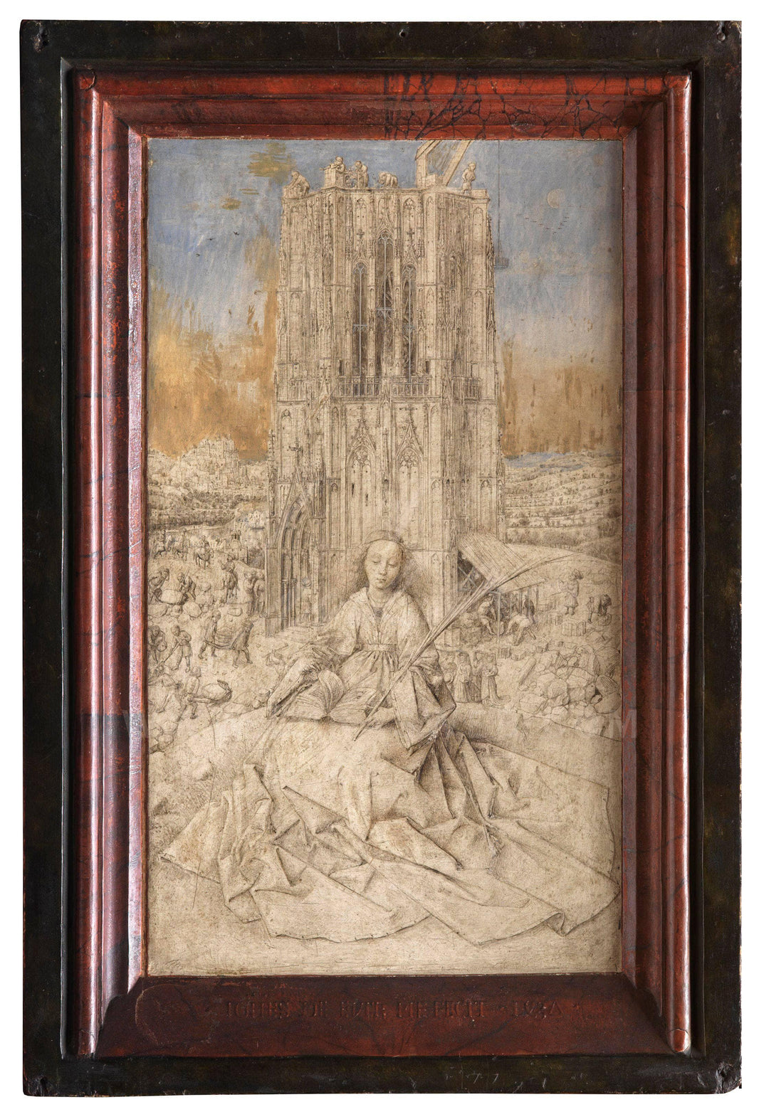 St. Barbara by Jan van Eyck — hand-painted architectural oil painting reproduction on canvas