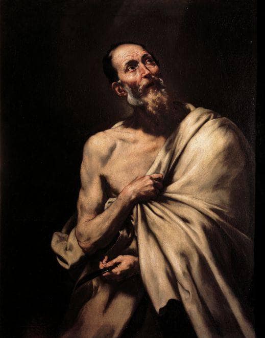 St. Bartholomew by Jusepe de Ribera — hand-painted portrait oil painting reproduction on canvas