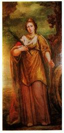 St. Catherine by Mikhail Shibanov, religion oil painting wall art, Neoclassicism