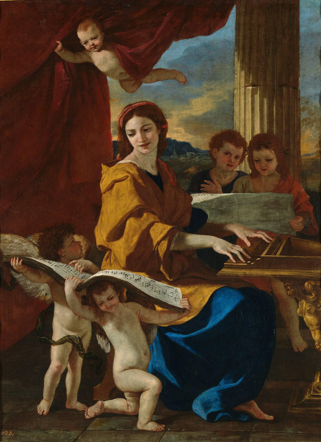 St. Cecilia by Nicolas Poussin — hand-painted cultural oil painting reproduction on canvas