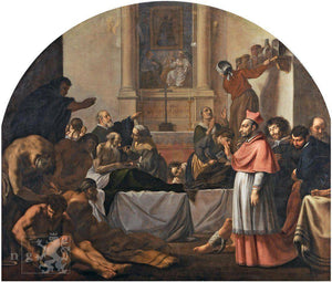 St. Charles of Bohemia visits the plague patients - Karel Å kréta