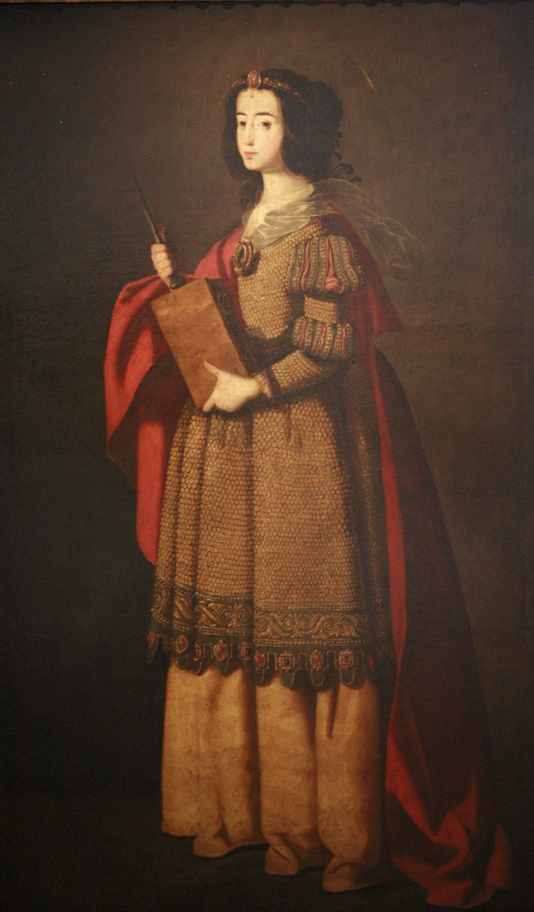 St. Engracia by Francisco de Zurbaran — hand-painted portrait oil painting reproduction on canvas