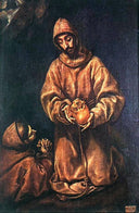 St. Francis and Brother Rufus by El Greco — hand-painted cultural oil painting reproduction on canvas