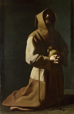 St. Francis Kneeling - Francisco de Zurbaran