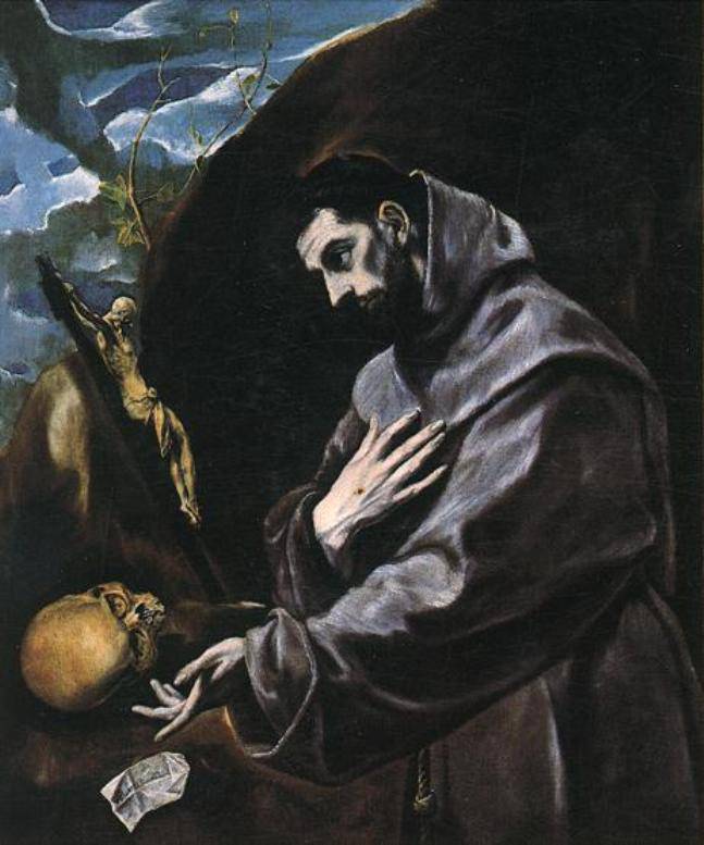 St. Francis praying - El Greco