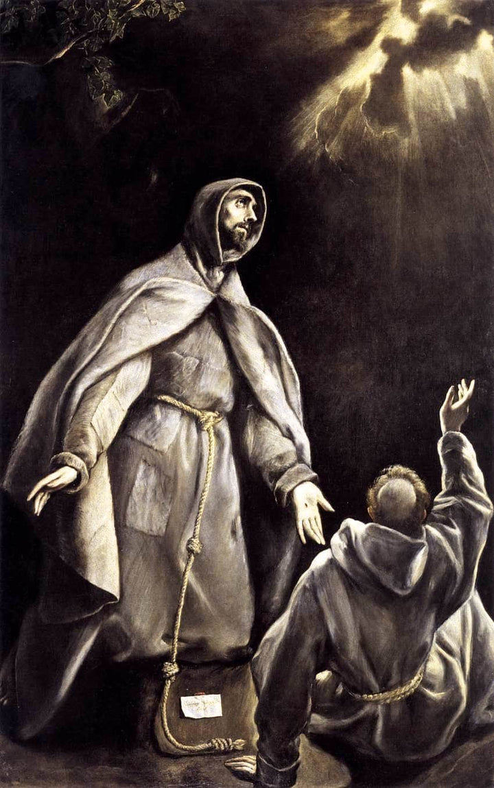 St Francis's vision of the flaming torch by El Greco — hand-painted cultural oil painting reproduction on canvas