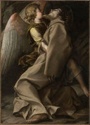 St Francis supported by an Angel by Orazio Gentileschi — hand-painted cultural oil painting reproduction on canvas