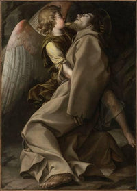 St Francis supported by an Angel by Orazio Gentileschi — hand-painted cultural oil painting reproduction on canvas