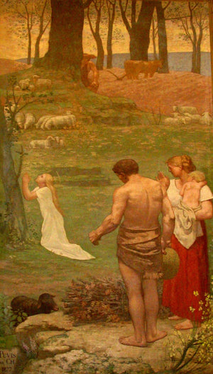 St. Genevieve as a Child in Prayer - Pierre Puvis de Chavannes