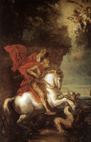 St George and the Dragon by Anthony van Dyck — hand-painted cultural oil painting reproduction on canvas
