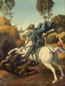St. George and the Dragon by Raphael — hand-painted animal oil painting reproduction on canvas