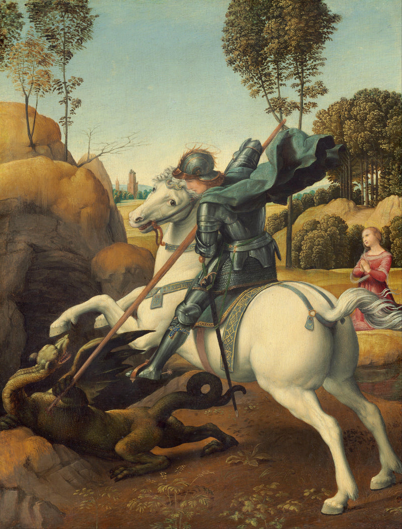 St. George and the Dragon on gallery wrap