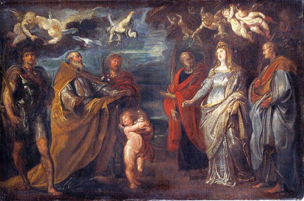 St. George with Martyrs Maurus, Papianus, Domitilla, Nerus and Achilleus by Peter Paul Rubens — hand-painted cultural oil painting reproduction on canvas