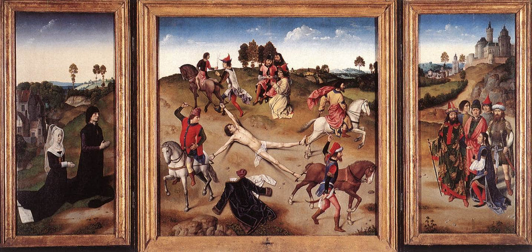 St. Hippolytus Triptych by Dirk Bouts, hand-painted animal oil painting reproduction on canvas